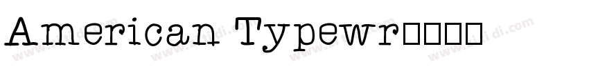 American Typewr字体转换